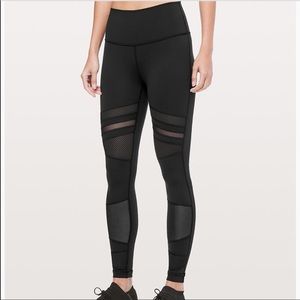 lululemon wonder under high rise mix and mesh